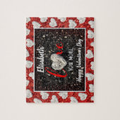 ラブユーもっとハートフォト名前をカスタムする大事な行事 ジグソーパズル (縦)