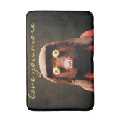 ラブユーもっと引用文かわいいシンプルカチーナドール写真 バスマット (正面縦)