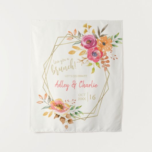 ラブユーアブランチ秋フローラウェディングシャワー タペストリー (正面)