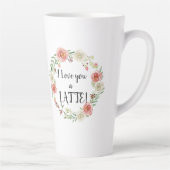 ラブユーアラテ水彩フローラリースバラ カフェラテマグ (右)