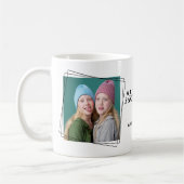 ラブユーアンティ2つの写真名手書き文字 コーヒーマグカップ (左)