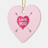 ラブユーオーナメントラウンド セラミックオーナメント (左)