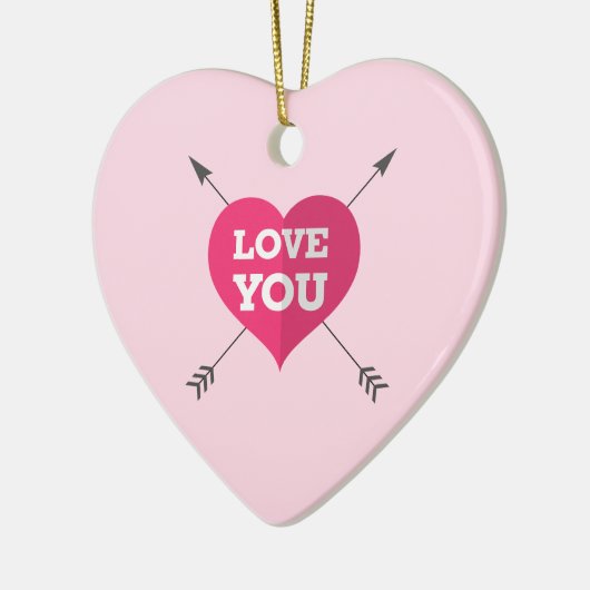 ラブユーオーナメントラウンド セラミックオーナメント (左)