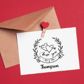 ラブユーカスタムウッドアートスタンプ ラバースタンプ