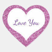 ラブユーカスタム文字会話ハート ハートシール (正面)