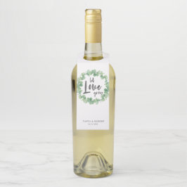 ラブユーカリリースのセージ結婚グリーン ボトルネックタグ