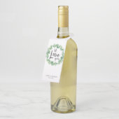 ラブユーカリリースのセージ結婚グリーン ボトルネックタグ (アングル)