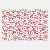 ラブユーキス&ハグハート ラッピングペーパーシート (正面3)