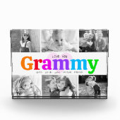 ラブユーグラミーカラフルレインボーモダンコラージュ6 フォトブロック (正面)