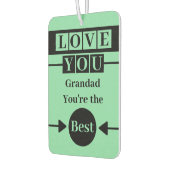 ラブユーグランドドカスタムフォトグリーン カーエアーフレッシュナー (左)