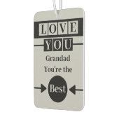 ラブユーグランドドカスタムフォトグレー カーエアーフレッシュナー (左)