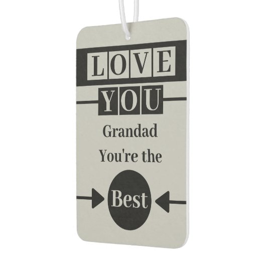 ラブユーグランドドカスタムフォトグレー カーエアーフレッシュナー (左)