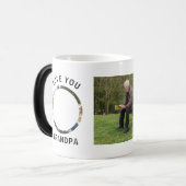 ラブユーグランドパパーソナライズされたカスタム写真 モーフィングマグカップ (正面左)