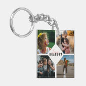 ラブユーグランドパ孫フォトコラージュ記念の画像 キーホルダー (正面左)