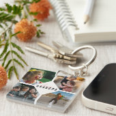 ラブユーグランドパ孫フォトコラージュ記念の画像 キーホルダー (正面右)