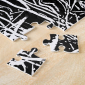 ラブユーグランドパ白黒ダックフォト自然 ジグソーパズル (側面)