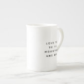 ラブユーザートゥザマウンテンアンドバックボーン中国マグ ボーンチャイナマグカップ (正面右)
