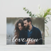 ラブユースクリプトカスタムフォトデジタルとプリント 招待状 (スタンド正面)