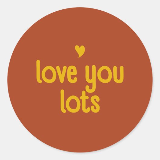 ラブユーステッカー - ブルーム＆スティック ラウンドシール (正面)