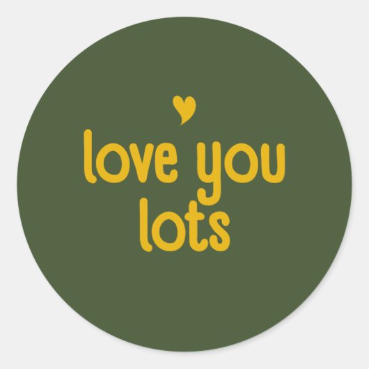 ラブユーステッカー - ブルーム＆スティック ラウンドシール (正面)