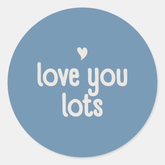 ラブユーステッカー - ブルーム＆スティック ラウンドシール (正面)