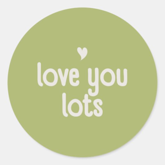 ラブユーステッカー - ブルーム＆スティック ラウンドシール (正面)