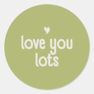 ラブユーステッカー – 開花&スティック ラウンドシール