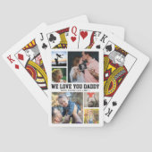 ラブユーダディファミリーフォトコラージュカッコいいトレンディー トランプ (裏面)