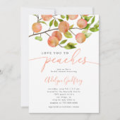 ラブユートゥピーチズブライダルシャワー 招待状 (正面)