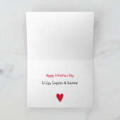 ラブユーナナレインボーハートハッピーバレンタインデー シーズンカード (内部)