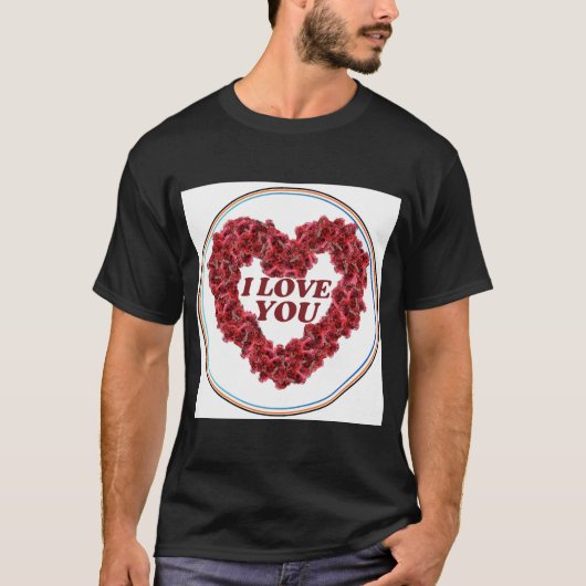ラブユーハートグラフィックTシャツ Tシャツ (正面)