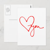 ラブユーハート ポストカード (正面/裏面)