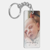 ラブユーパパカスタムフォトスクリプト父の日 キーホルダー (正面左)