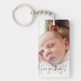 ラブユーパパカスタムフォトスクリプト父の日 キーホルダー