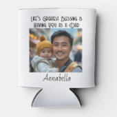 ラブユーパパカスタム写真と引用文 缶クーラー (正面)