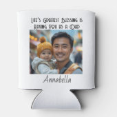 ラブユーパパカスタム写真と引用文 缶クーラー (裏面)