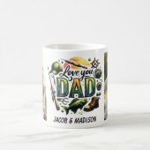 ラブユーパパカスタム写真魚釣り コーヒーマグカップ (中央)