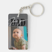 ラブユーパパタイポグラフィ2フォトキーチェーン キーホルダー (裏面)