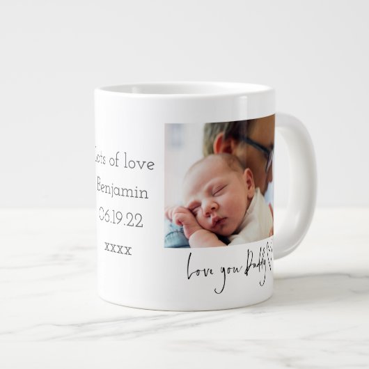 ラブユーパパハート写真1st Faters Day ジャンボコーヒーマグカップ (正面右)