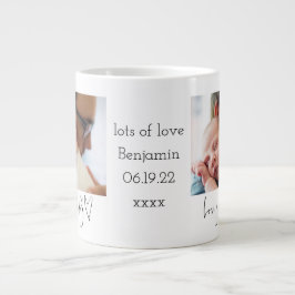 ラブユーパパハート写真1st Faters Day ジャンボコーヒーマグカップ