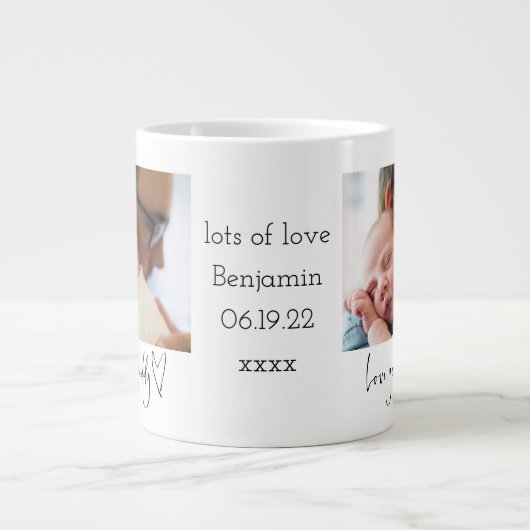 ラブユーパパハート写真1st Faters Day ジャンボコーヒーマグカップ (正面)