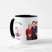 ラブユーパパパーソナライズされたカスタム家族の写真 マグカップ (正面左)