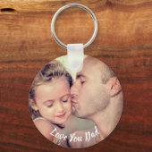 ラブユーパパパーソナライズされたフォト文字 キーホルダー (正面)