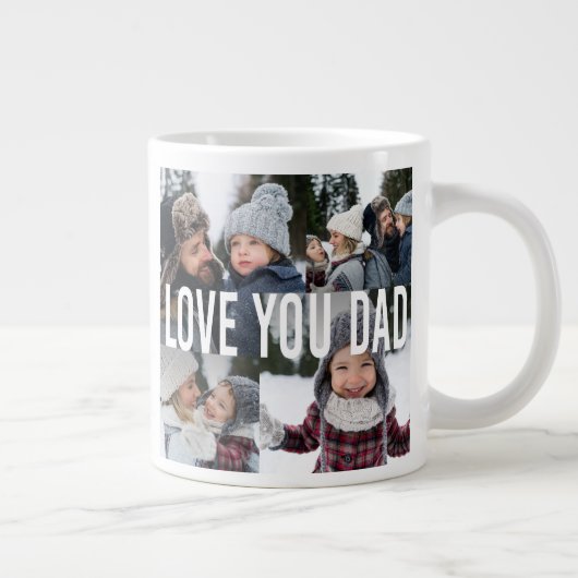ラブユーパパフォトコラージュ父の日 ジャンボコーヒーマグカップ (右)
