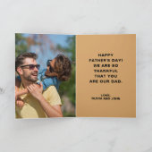 ラブユーパパモダンブラックハート写真父の日 カード (内部)