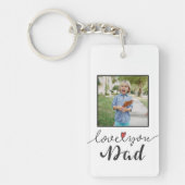 ラブユーパパ写真父の日 |キーチェーン キーホルダー (正面)