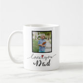 ラブユーパパ写真父の日 |マグカップ コーヒーマグカップ (左)