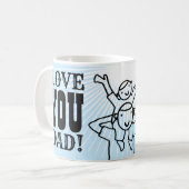 ラブユーパパ引用文タイポグラフィマンガファーザーズ・デイ コーヒーマグカップ (正面左)