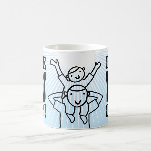 ラブユーパパ引用文タイポグラフィマンガファーザーズ・デイ コーヒーマグカップ (中央)