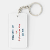 ラブユーパパ最高のパパEver Photoタイポグラフィスクリプト キーホルダー (裏面)